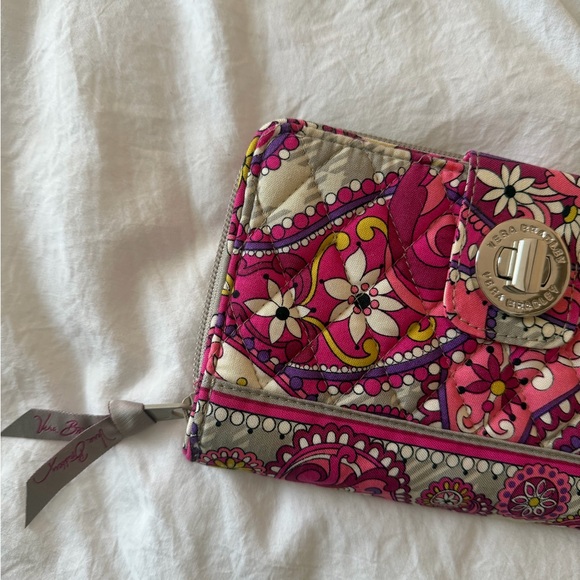 Vera Bradley Pink and Purple Floral Wallet - Picture 2 of 6